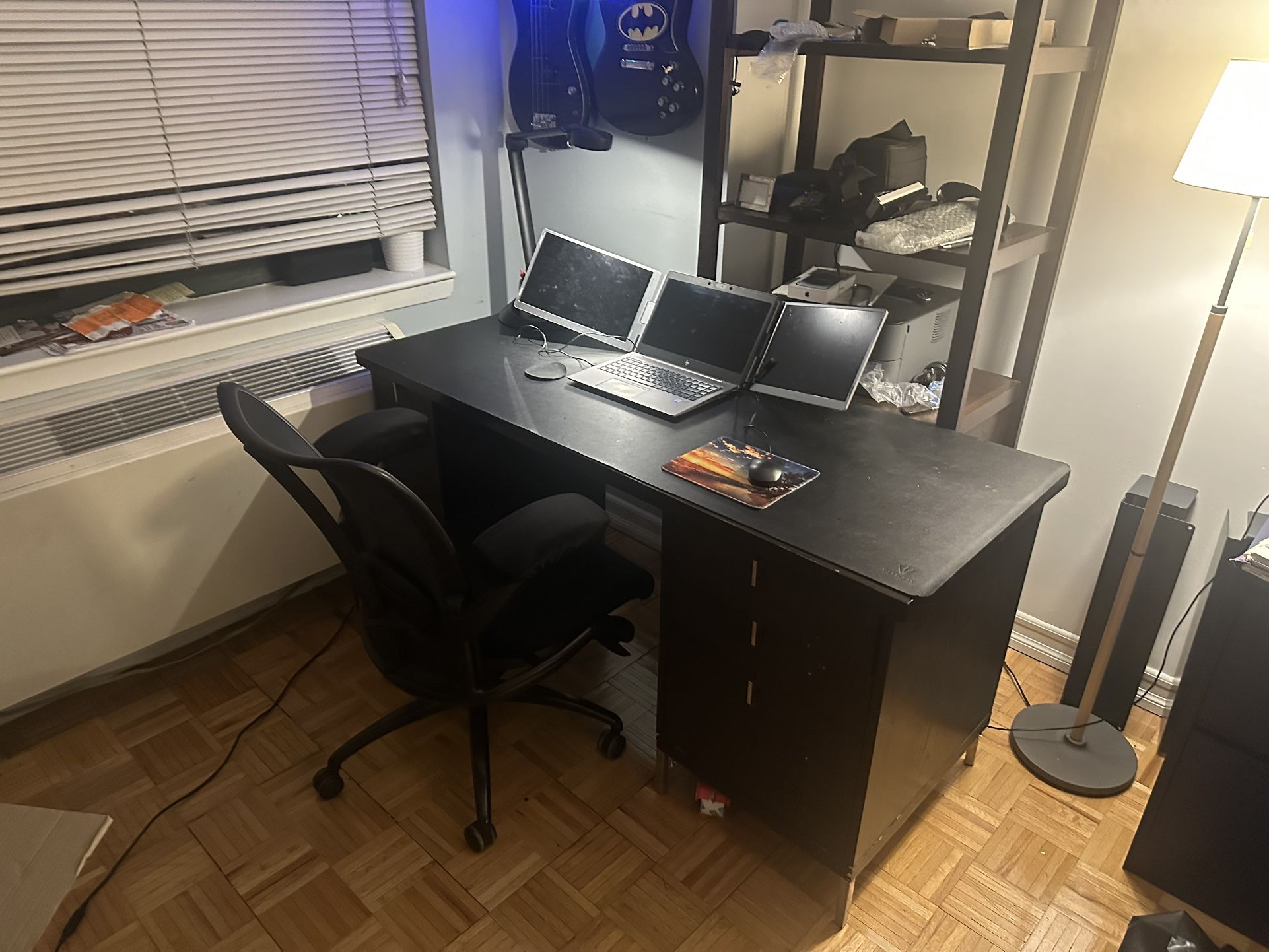 West Elm Desk with Storage & PC Tower Cabinet π»π₯οΈ