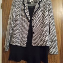 2piece Suit Jacket With Skirt