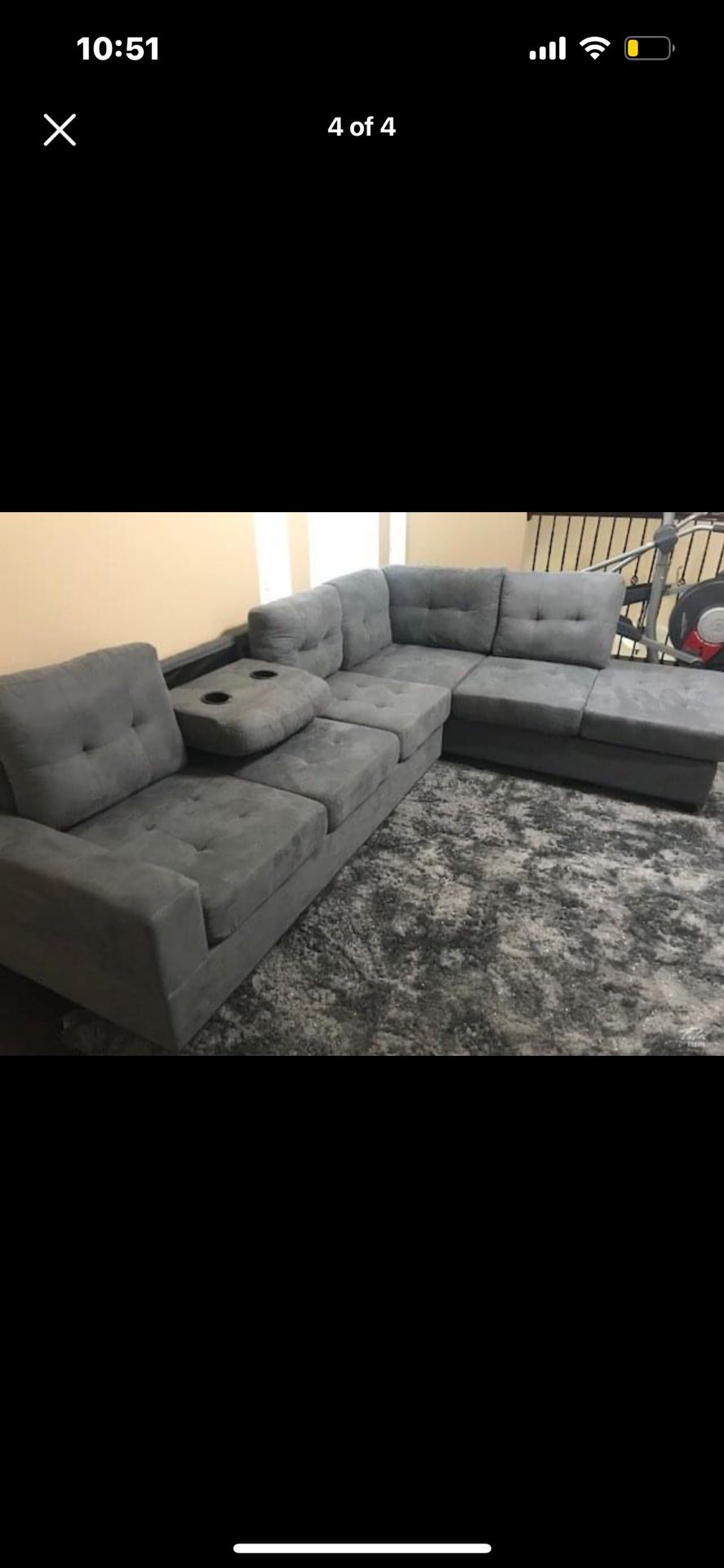 sectional with cup holders 