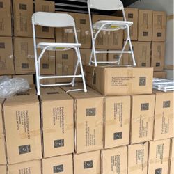 Plastic Folding Chairs Indoor Outdoor Party Event Chairs Dining Chairs White Plastic Chairs 