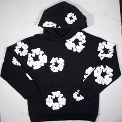 Denim Tear Hoodie Black M