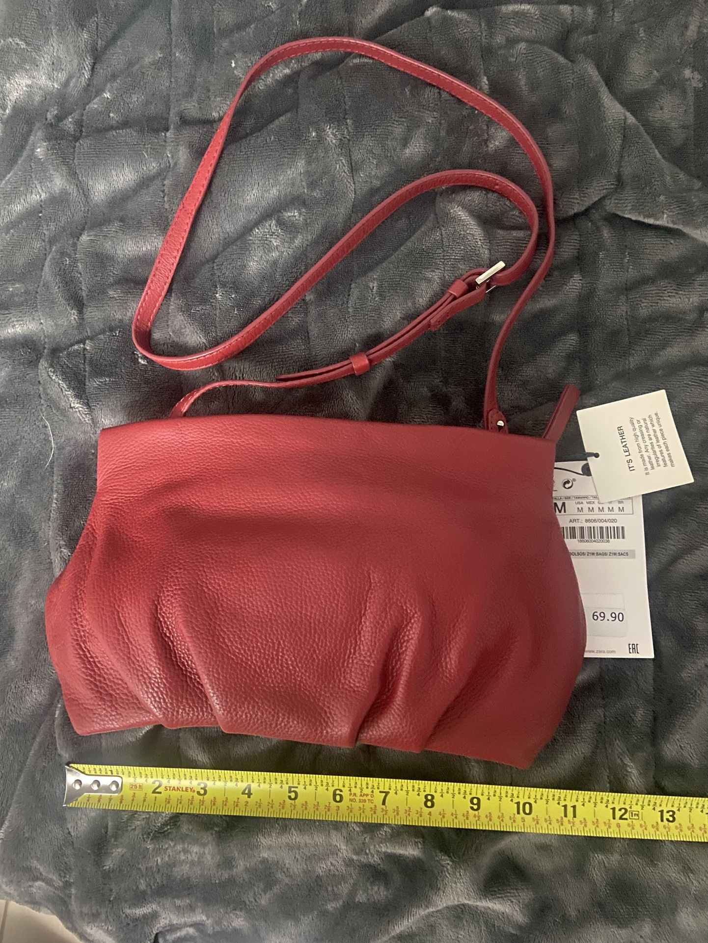 Zara Crossbody Purse Bag Leather Brand New