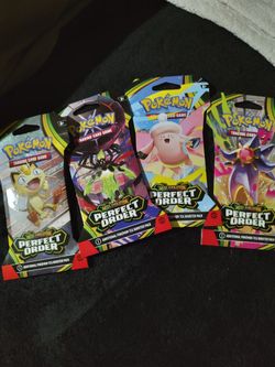 Pokemon Mega Evolution Perfect Order 4pks $35 New 
