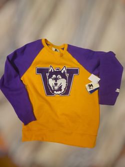 Vintage 1990s Starter University of Washington Huskies colorblock raglan sweatshirt size L