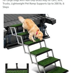 Dog Cat Stairs Car Truck SUV Portable Folding Ramp Pets Steps Grass Foldable