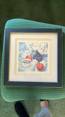 Daisy and Apple watercolor print by Amber Rose Smith