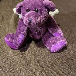 Purple February Birthday Bear
