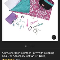 Sleeping bag for 18” dolls