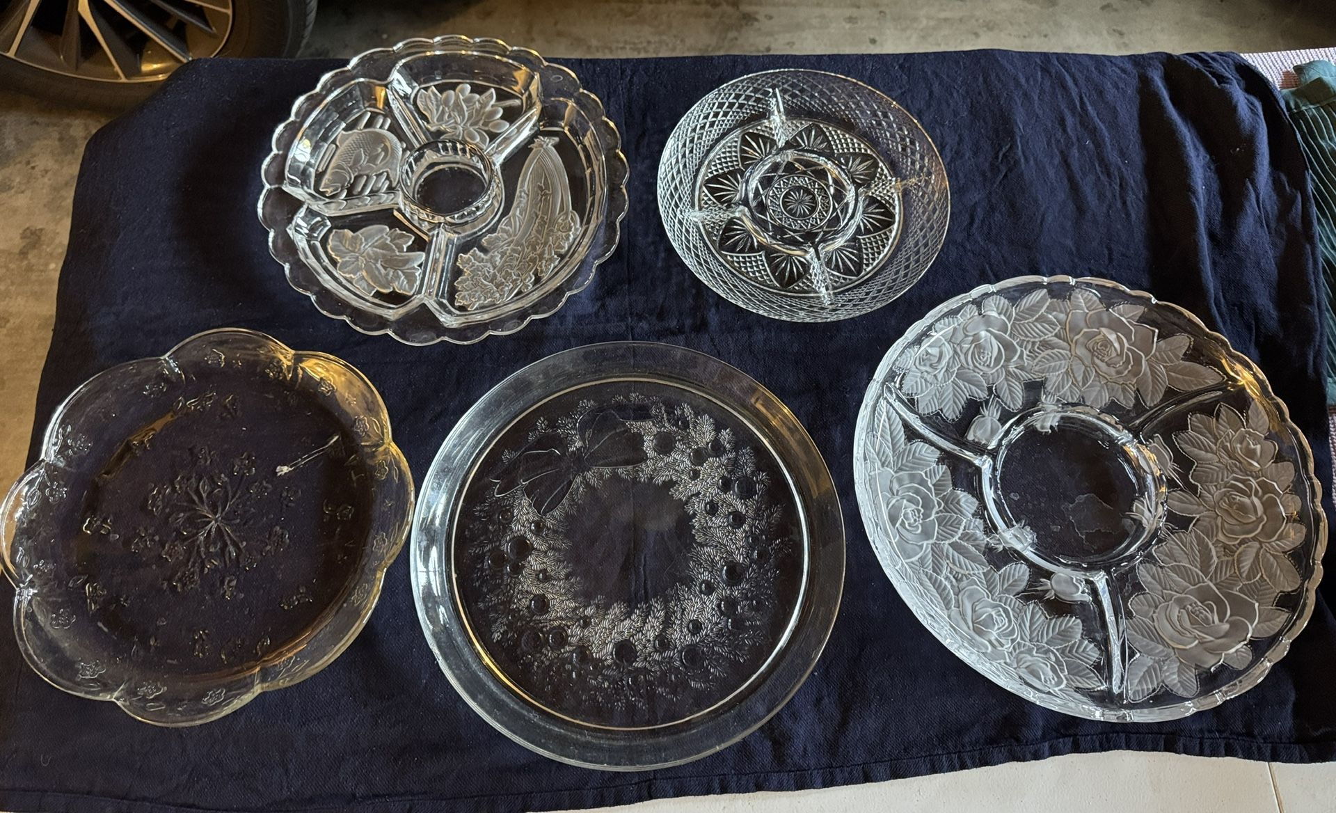 Vintage Crystal Plates