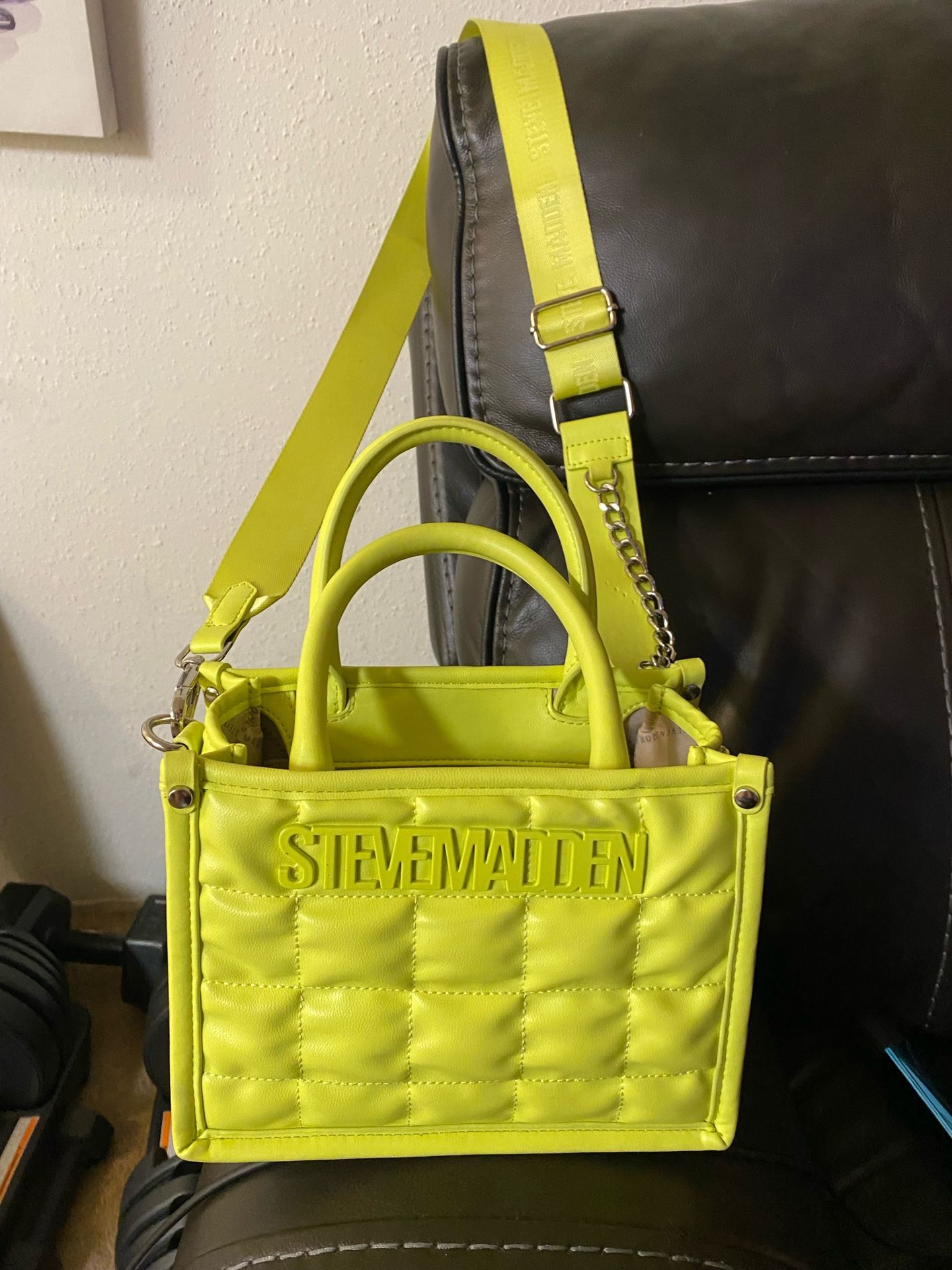 Steve Madden Quilted Women’s Mini Bag Highlighter YELLOW