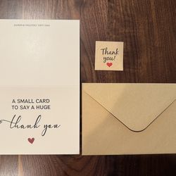 Thank you card set