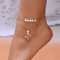 Simple Styles Snake Alloy Anklet
