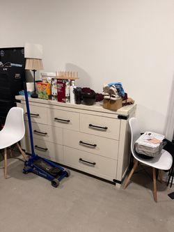 White wooden dresser