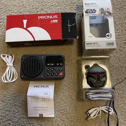 Bitty Boomer Boba Fett Bluetooth speaker / Prunus FM radio multi function radio