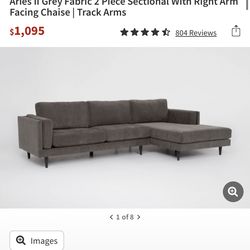 Living Spaces Aries Right Arm Facing sectional