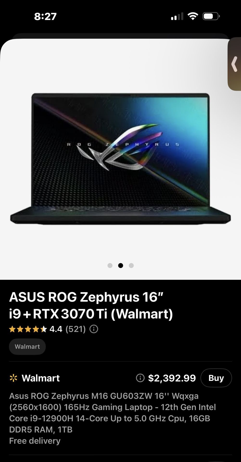 ROG ZEPHRUS M16 GU603