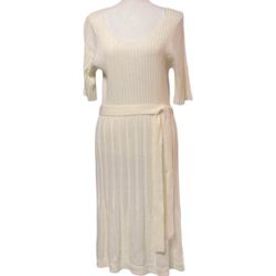 R & K Originals Winter White Knit Midi Dress Women’s L PRICE FIRM