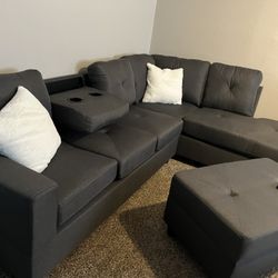Charcoal Small Sectional 