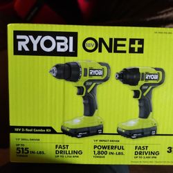 RYOBI ONE + 18V  2 TOOL COMBO 