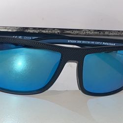 Zenottic Polarized Sunglasses BT6204 004.  Black /blue Lens 