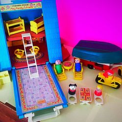 Little People A Frame House Complete Plus Camper Boat Extras 