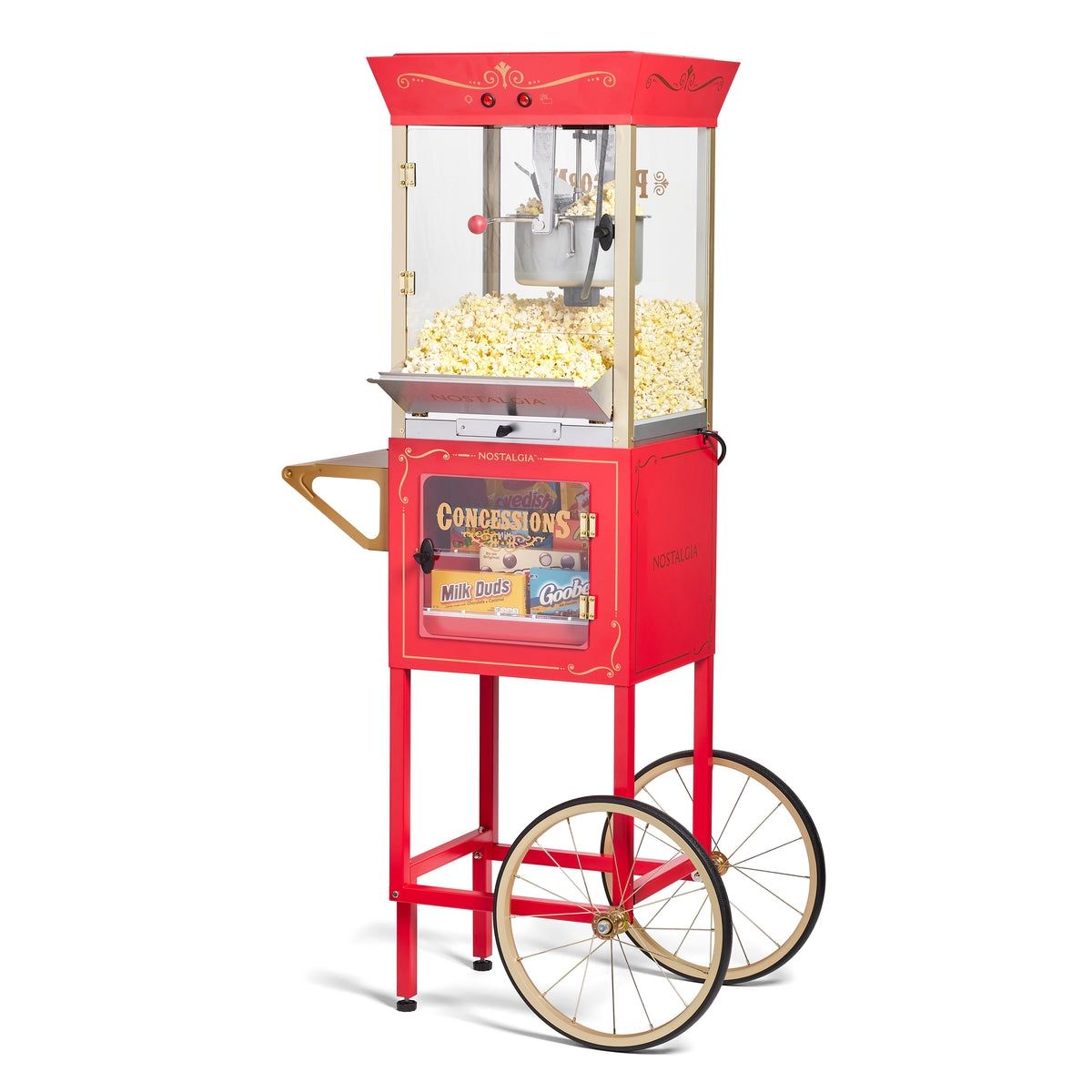 Nostalgia Popcorn Machine & Concession Cart 10oz Kettle