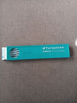  Vintage Berol Turquoise Eagle Drawing Leads # 2375  4H.