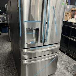 GE Profile Stainless Steel 4 Door Fridge Door In Door 28 Cu Ft