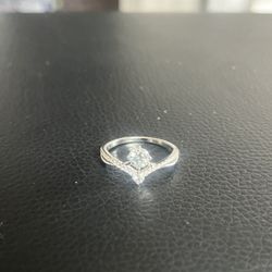 V Shaped Moissnanite Ring