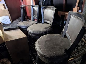Four bar height bar stools
