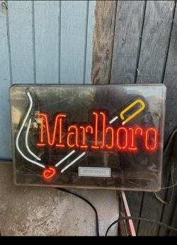 Neon Marlboro Light Vintage Collectible Item
