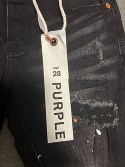 Size 28 Purple jeans with pain splat