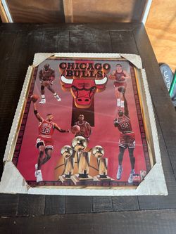 Vintage 1993 Chicago Bulls 3-Peat Starline Poster – Michael Jordan – New Old Stock