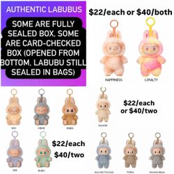 NEW Labubu Pop Mart Plush Pendant popmart plush toy exciting macaron big into energy have a seat