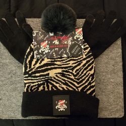 Ed Hardy Beanie w/Gloves