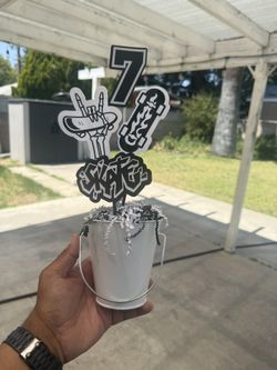 Skate- Black White Vans Style Birthday Centerpieces