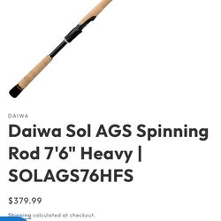 Daiwa sol Ags 7’6 H
