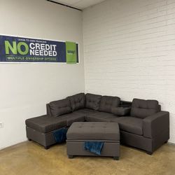Sectional With Ottoman Brand New