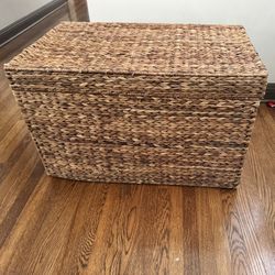 Wooden Braided Woven Basket 