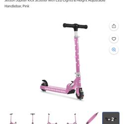 Jetson Jupiter Kick Scooter with LED Lights & Height Adjustable Handlebar