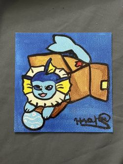 5 by 5 inch print of my vaporeon artwork. 