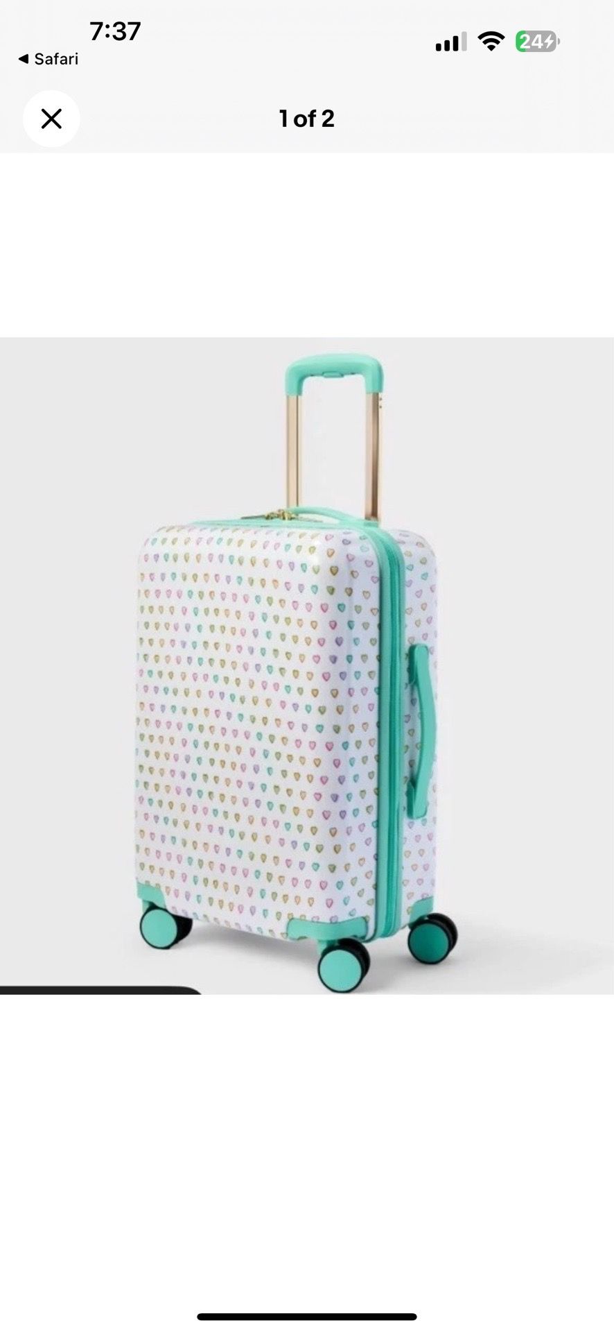 Roller Rabbit Disco Hearts Suitcase and matching Duffel bag Target