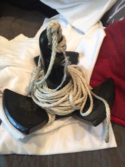 15 pound anchor with rope