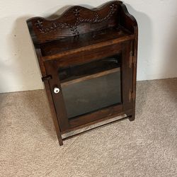 Solid Wood Cabinet + Shelf