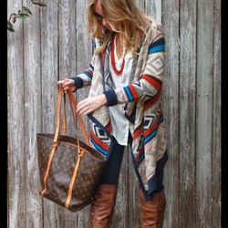 Old Navy Aztec Wrap Sweater Size  L