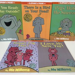 Lot of 5 Elephant & Piggie Paperbacks Books by Mo Willems
