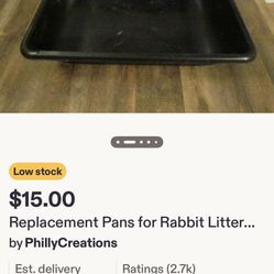 These are replacement pans for any Rabbit Litter Pan/Hay Feeder combo
