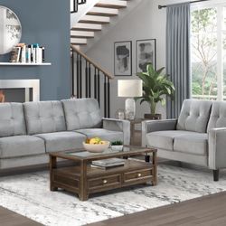 2 PCS Alesund Collection Retro Design Sofa and Loveseat set-Matching accent chair also available Now 998.00 Free Delivery 🚚