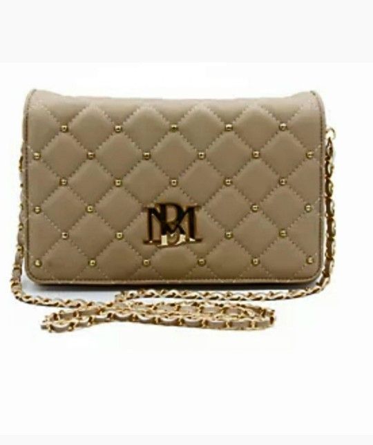 Use, Fashion Badgley Mischka big diamond crossbody w/ round studs