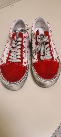 NEW VANS VAULT BIANCA CHANDON  RED SHOES. SIZE 8 FOR MEN  AND WOMEN. 9.5
